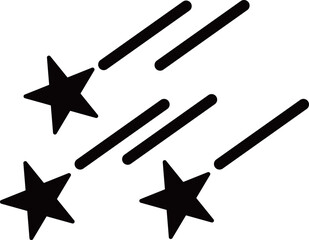 流星群のアイコン　モノトーン