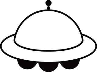 UFOのアイコン　モノトーン