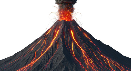 Volcano Eruption With Lava Flow And Smoke 0171ba04457c8778bd14b8ff0c5a5e7ddr