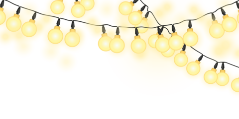 Warm festive string lights