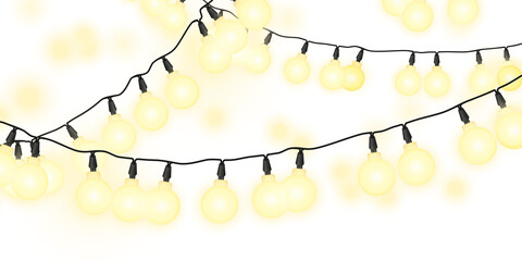 Warm festive string lights