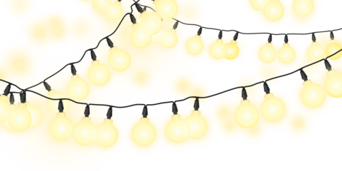 Warm festive string lights