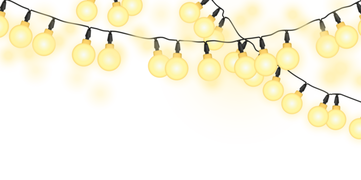 Warm festive string lights