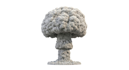 Mushroom Cloud Explosion on Black Background bomb nuclear