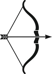 Illustration of bow and arrow, a symbol of archery sport