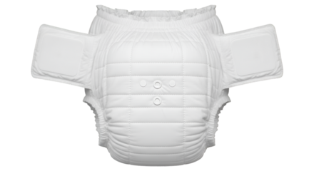 White Adult Diaper with Quilted Texture incontinence