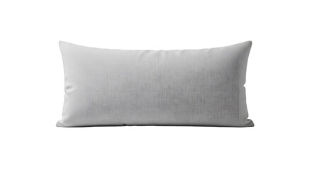 White Rectangular Lumbar Pillow with Textured Fabric