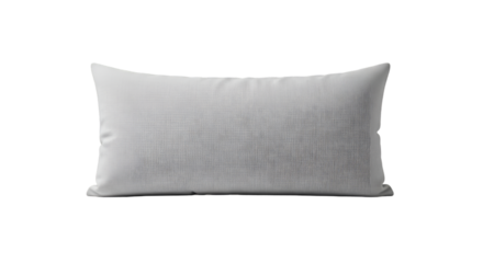 White Rectangular Lumbar Pillow with Textured Fabric