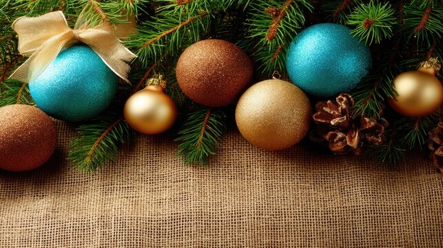 Colorful wrapped gifts are arranged with natural decorations, creating a warm and inviting ambiance for a joyful occasion