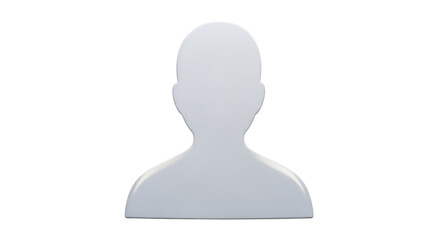 White Silhouette of a Person Icon on Black Background