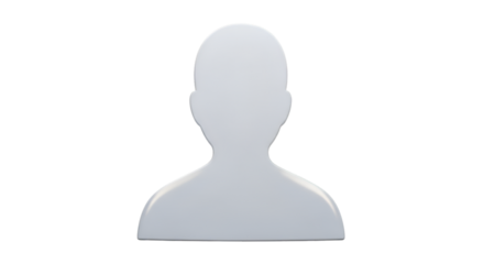 White Silhouette of a Person Icon on Black Background