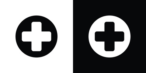 Fototapeta premium Plus icon design element for website and app ui design projects