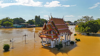 Natural Disaster in Thailand: Flood Damage to Ancient Architecture and Cultural Heritage