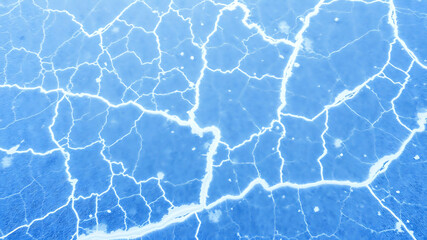 Obraz premium Abstract frozen water texture with cracks and patterns