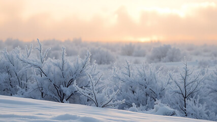 Frozen nature in silver and platinum color scheme