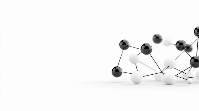 A molecular structure or network of interconnected spheres, representing connections, data, or abstract concepts. - Powered by Adobe