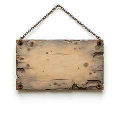 Antique blank wooden sign frame with grunge texture on aged parchment