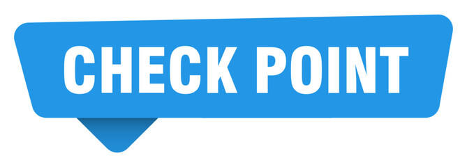 check point sticker. check point blue sign isolated on transpatent background