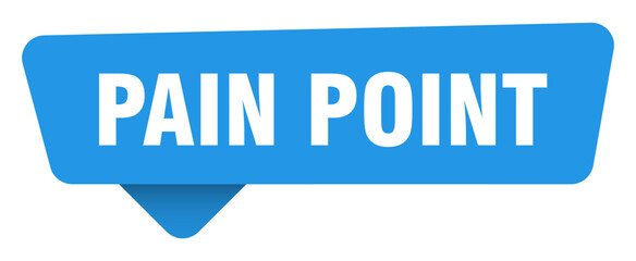 pain point sticker. pain point blue sign isolated on transpatent background
