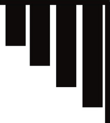 black and white empty frames on white background