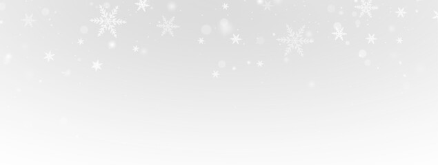 Snowfall png christmas pattern with blue ornaments