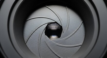 Detailed macro photograph showcasing the intricate blades of a camera lens aperture, symbolizing the art and science of photography