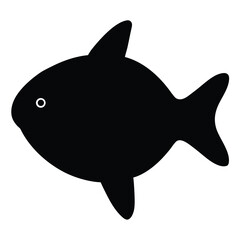 ocean sunfish silhouette round flat fish