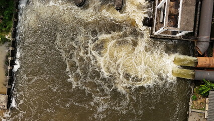 Irrigation System Aerial River Flood Agriculture View Landscape