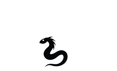 Fototapeta premium Sea Snake Minimal Line Silhouette