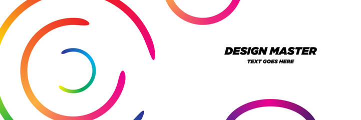 Color Gradient Line Pattern – Abstract Rainbow Ribbon Wave Graphic Design Element
