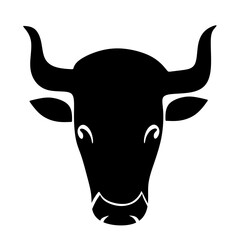 Silhouette Bull Animal Symbol Graphic Element Design