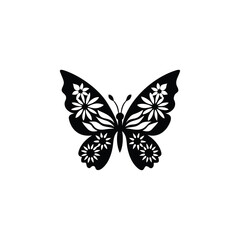 Colorful vector illustration set of butterfly silhouettes, perfect for spring or summer nature design