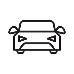 Outline Car Illustration Vector Icon for Transportation Design