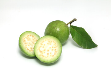Fresh Guava on white background,Close up