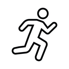 Outline Running Illustration Vector Icon for Fitness Design