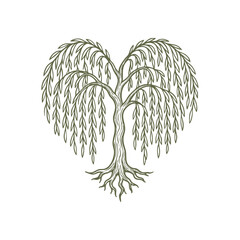 Willow tree heart © Miranda