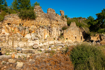 The ancient city of Syedra has located about 20 km. southeast of Alanya district of Antalya, on a...