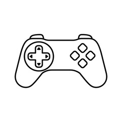 Video game controller with buttons and directional pad, isolated on