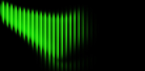 green glowing abstract wave glassy background
