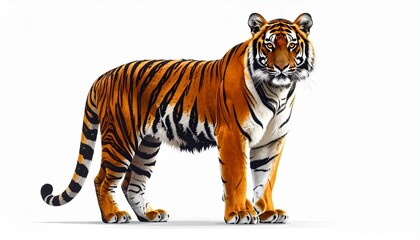 Naklejka premium “A meditative tiger seated in lotus pose, surrounded by floating lanterns and cherry blossoms”