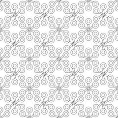 Abstract Geometric Flower Line Pattern Background. Seamless. Vector Illustration