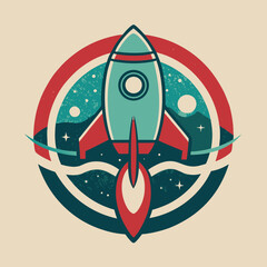 space rocket vector illustration