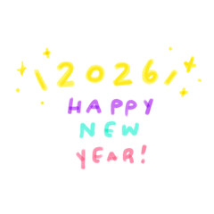 welcome to 2026 happy new year illustration. 