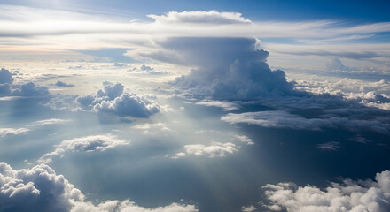 Naklejka premium Dreamy Above-the-Clouds Heaven Landscape
