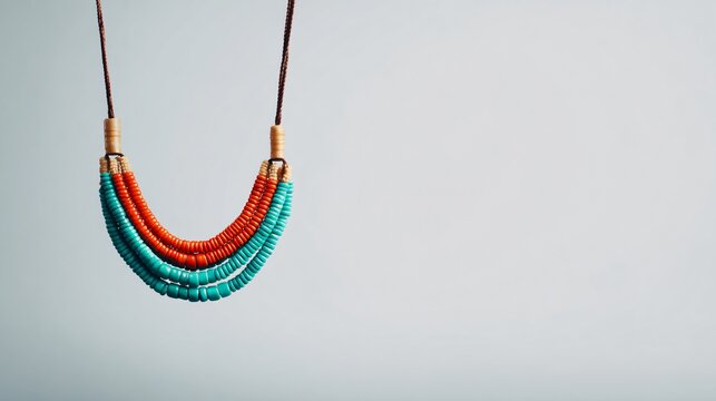 Creating unique beaded jewelry necklaces artisan workshop jewelry design minimalist studio close-up craftsmanship