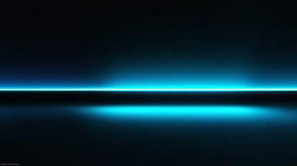 A striking display of neon light, exuding a cool, futuristic vibe with its linear design and vibrant azure glow