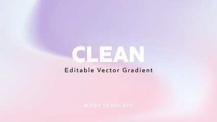 Clean editable vector gradient mesh template featuring soft lavender and pale pink swirls, perfect for corporate branding, presentations, or calming mobile app backgrounds © Plexel