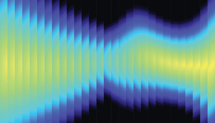 Dynamic Blue and Yellow Luminous Waveform Abstract Background with Vibrant Light Effects
