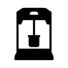 Three-dimensional printer icon depicting modern additive manufacturing technology Vector