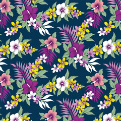 Classic Popular Flower Seamless pattern background - For easy making seamless pattern use it for filling any contours